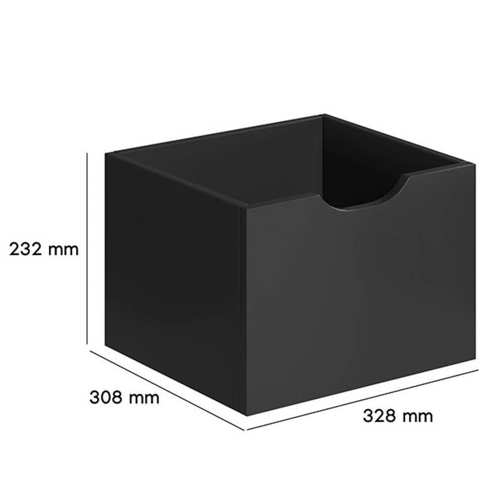 Kit 3 Gavetas Para Nicho Organizador Q01 Preto Fosco - Mpozenato - 4