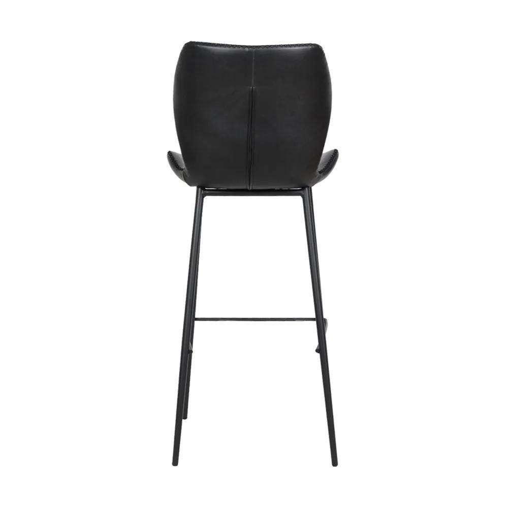 Kit 6 Banquetas Alta Com Encosto Para Bancada Cozinha Penha R02 Sintético Preto - Mpozenato - 7