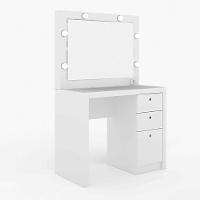 Penteadeira Camarim Com Espelho 3 Gavetas Pe2010 Branco - Tecno Mobili - 1