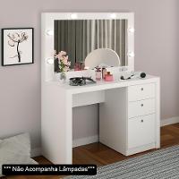 Penteadeira Camarim Com Espelho 3 Gavetas Pe2010 Branco - Tecno Mobili - 2