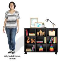 Nicho Organizador Com Rodízios Toys 3 Gavetas Q01 Branco-preto - Mpozenato - 6