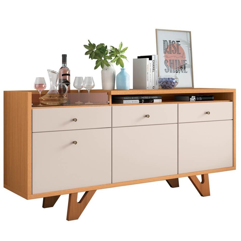 Cristaleira Aruan Buffet Ellora E Espelho Adnet 54cm H01 Off White-cinamomo - Mpozenato - 9