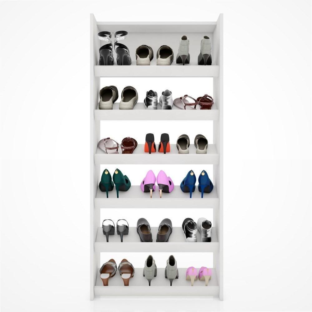 Kit 4 Armários Sapateira Multiuso Paris Branco - Lumil Móveis - 4