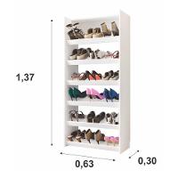 Kit 4 Armários Sapateira Multiuso Paris Branco - Lumil Móveis - 2