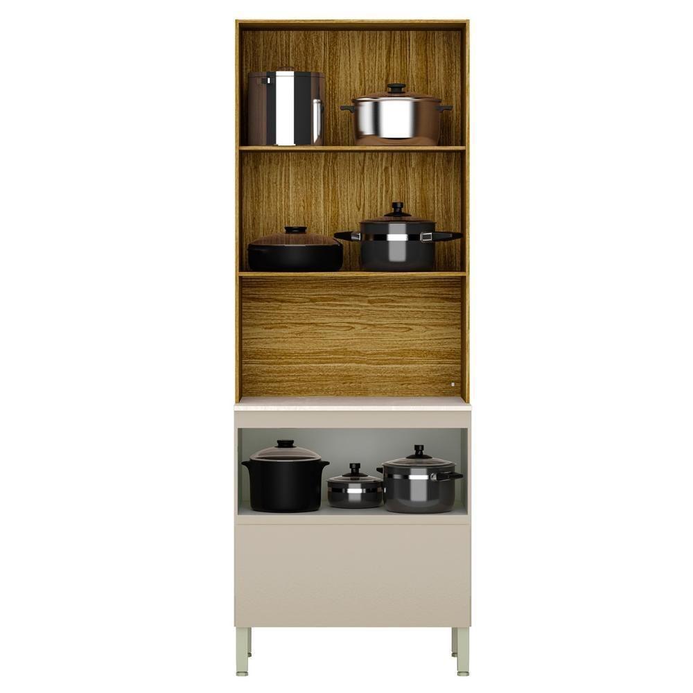 Paneleiro De Cozinha Torre Quente Minsk K02 Vanilla-freijó - Mpozenato - 5