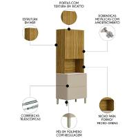 Paneleiro De Cozinha Torre Quente Minsk K02 Vanilla-freijó - Mpozenato - 3