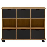 Nicho Organizador 6 Gavetas Com Rodízios Freijó-preto - Qmovi - 1