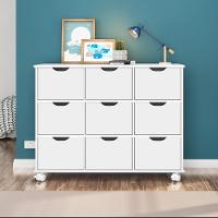 Kit 2 Nichos Organizadores 9 Gavetas Com Rodízios Toys Q01 Branco - Mpozenato - 2