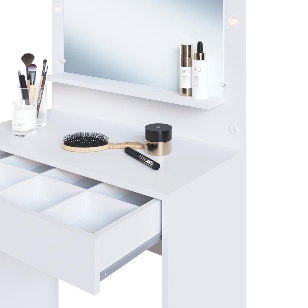 Penteadeira Camarim 1 Gaveta Com Colmeia Star A05 Branco - Mpozenato - 3