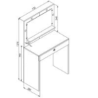 Penteadeira Camarim 1 Gaveta Com Colmeia Star A05 Branco - Mpozenato - 4