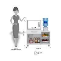 Kit 2 Armários Multiuso Com Fruteira Irlanda - Lumil Móveis Branco - 5