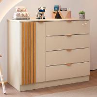 Cômoda Infantil 4 Gavetas Com 1 Porta Ripada Ayla Off White - Phoenix - 2