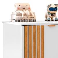 Cômoda Infantil 4 Gavetas Com 1 Porta Ripada Ayla Branco - Phoenix - 6