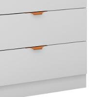 Cômoda Infantil 4 Gavetas Com 1 Porta Ripada Ayla Branco - Phoenix - 7