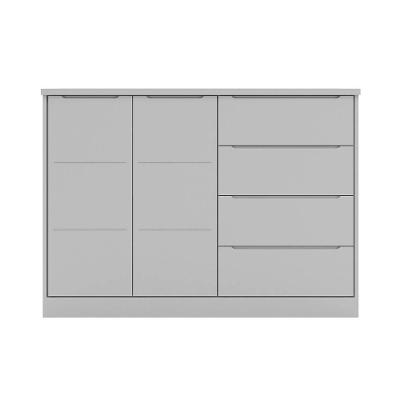 Cômoda Infantil 2 Portas 4 Gavetas Lua P04 Cinza - Mpozenato