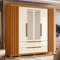 Guarda Roupa Casal 6 Portas Com Espelho 240cm Doble Cinamomo-off White - Albatroz - 2