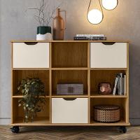 Nicho Organizador 3 Gavetas Com Rodízios Freijó-off White - Qmovi - 2