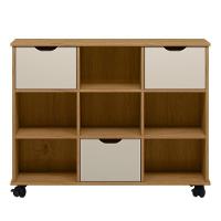 Nicho Organizador 3 Gavetas Com Rodízios Freijó-off White - Qmovi - 5