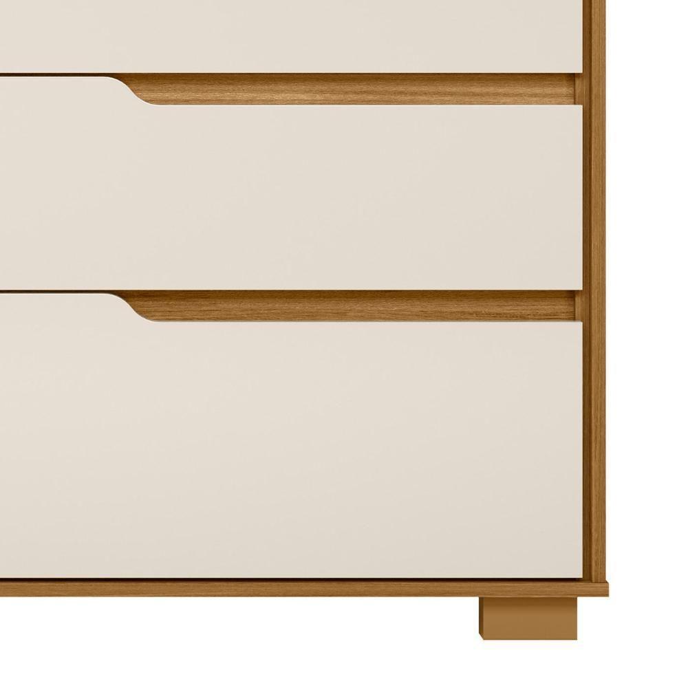 Cômoda Para Quarto 8 Gavetas 147cm Parma M07 Freijó-off White - Mpozenato - 6