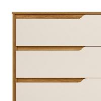 Cômoda Para Quarto 8 Gavetas 147cm Parma M07 Freijó-off White - Mpozenato - 5