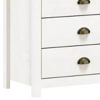 Cômoda Para Quarto 8 Gavetas Estilo Americano 125cm Lázio F07 Branco-carvalho - Mpozenato - 3