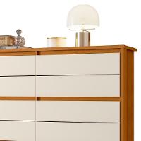 Cômoda Para Quarto 10 Gavetas 151cm Duetto Cinamomo-off White - Albatroz - 8