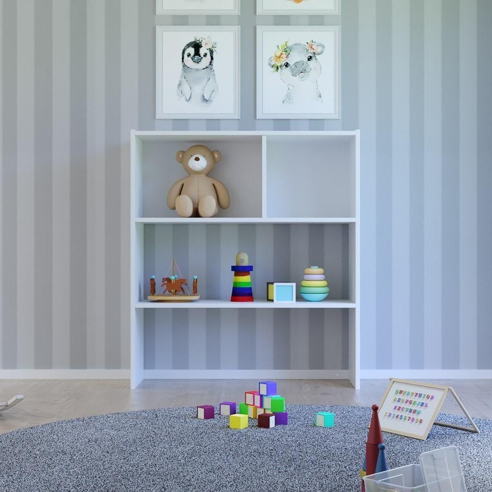 Estante Infantil Organizadora Com Nichos Susie Branco - Lumil Móveis - 3
