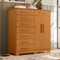 Cômoda Sapateira 8 Gavetas 2 Portas 125cm Verona Cinamomo - Albatroz - 2