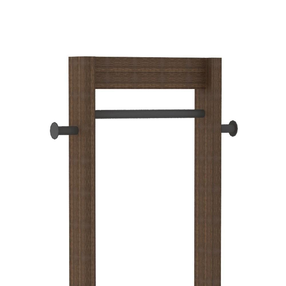 Cabideiro Grande Com Prateleira Az1019 Nogal-preto - Tecno Mobili - 4