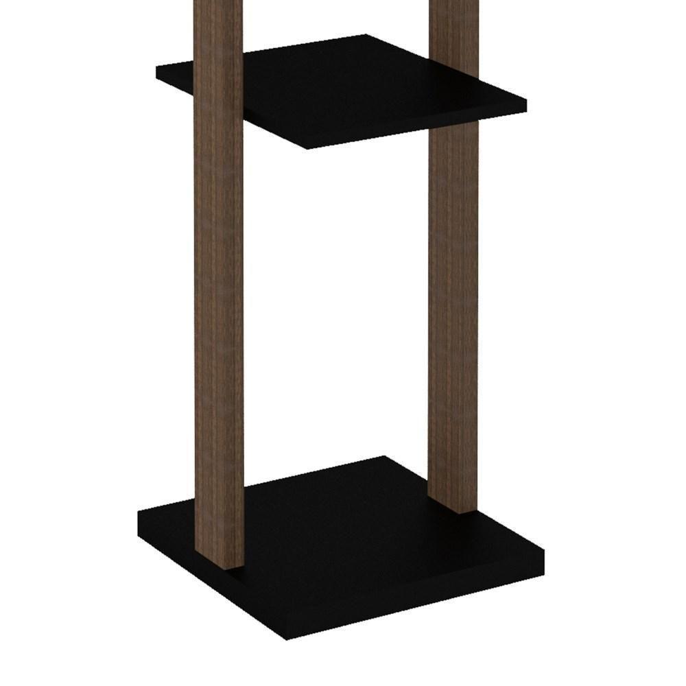Cabideiro Grande Com Prateleira Az1019 Nogal-preto - Tecno Mobili - 5