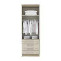 Jogo De Quarto Solteiro Modulado 4 Peças Master Avelã Rústico-ártico Rústico - Eucamóveis - 3