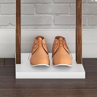 Cabideiro Grande Com Prateleira Az1019 Nogal-branco - Tecno Mobili - 3