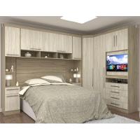 Jogo De Quarto Casal Modulado 001 Master Avelã Rústico-ártico Rústico - Eucamóveis - 1