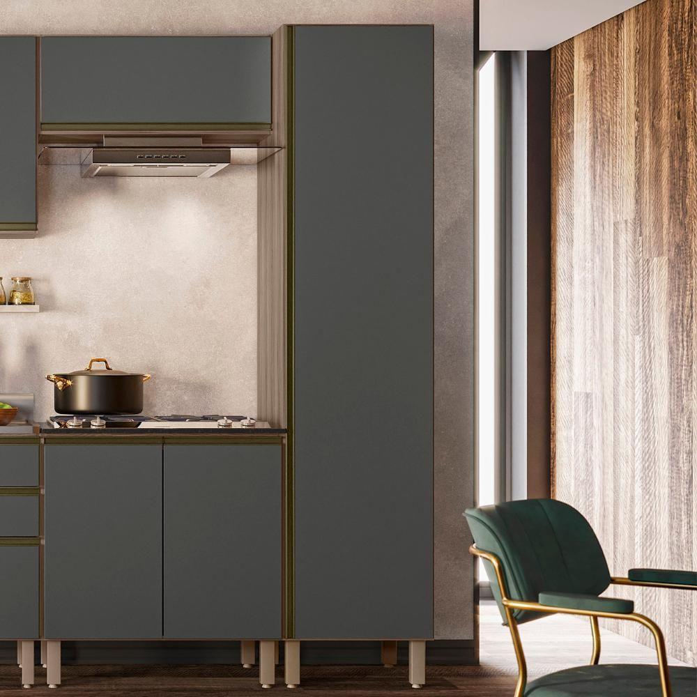 Paneleiro De Cozinha 1 Porta Maly N03 Carvalho-grafite - Mpozenato - 2