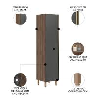 Paneleiro De Cozinha 1 Porta Maly N03 Carvalho-grafite - Mpozenato - 3