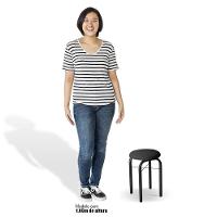 Kit 2 Banquetas Baixas Para Cozinha Em Aço Manu Sintético I01 Preto - Mpozenato - 5