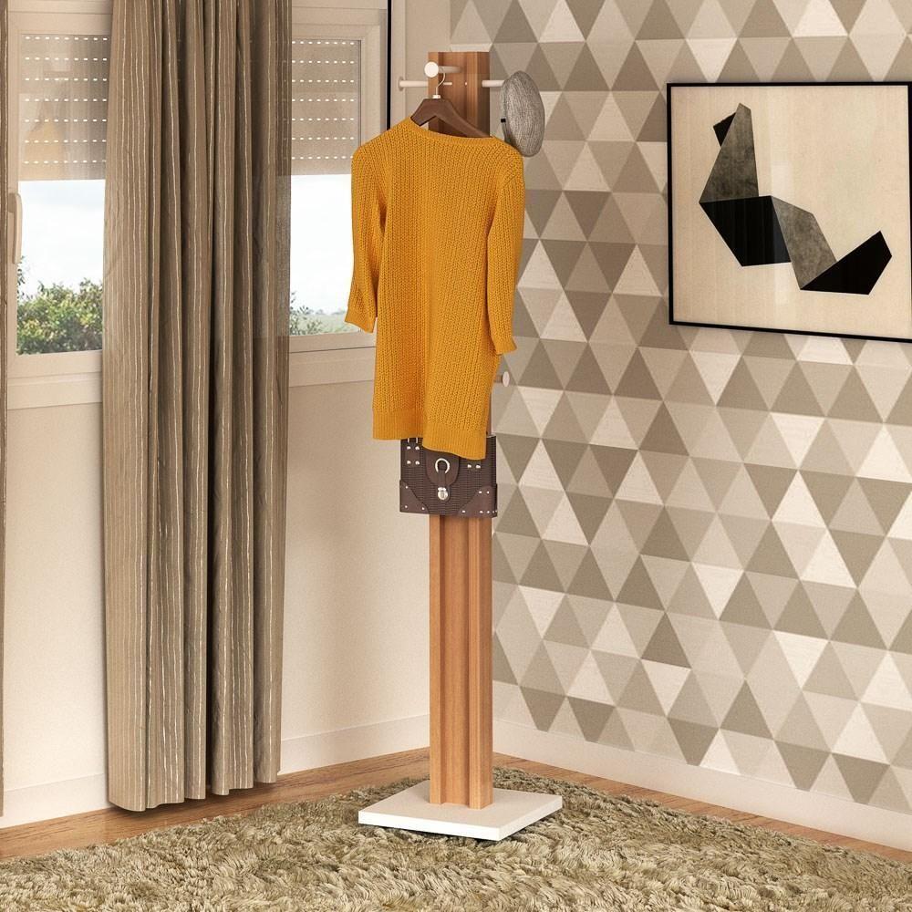 Cabideiro Multiuso 6 Pontas Az1018 Amêndoa-branco - Tecno Mobili - 2