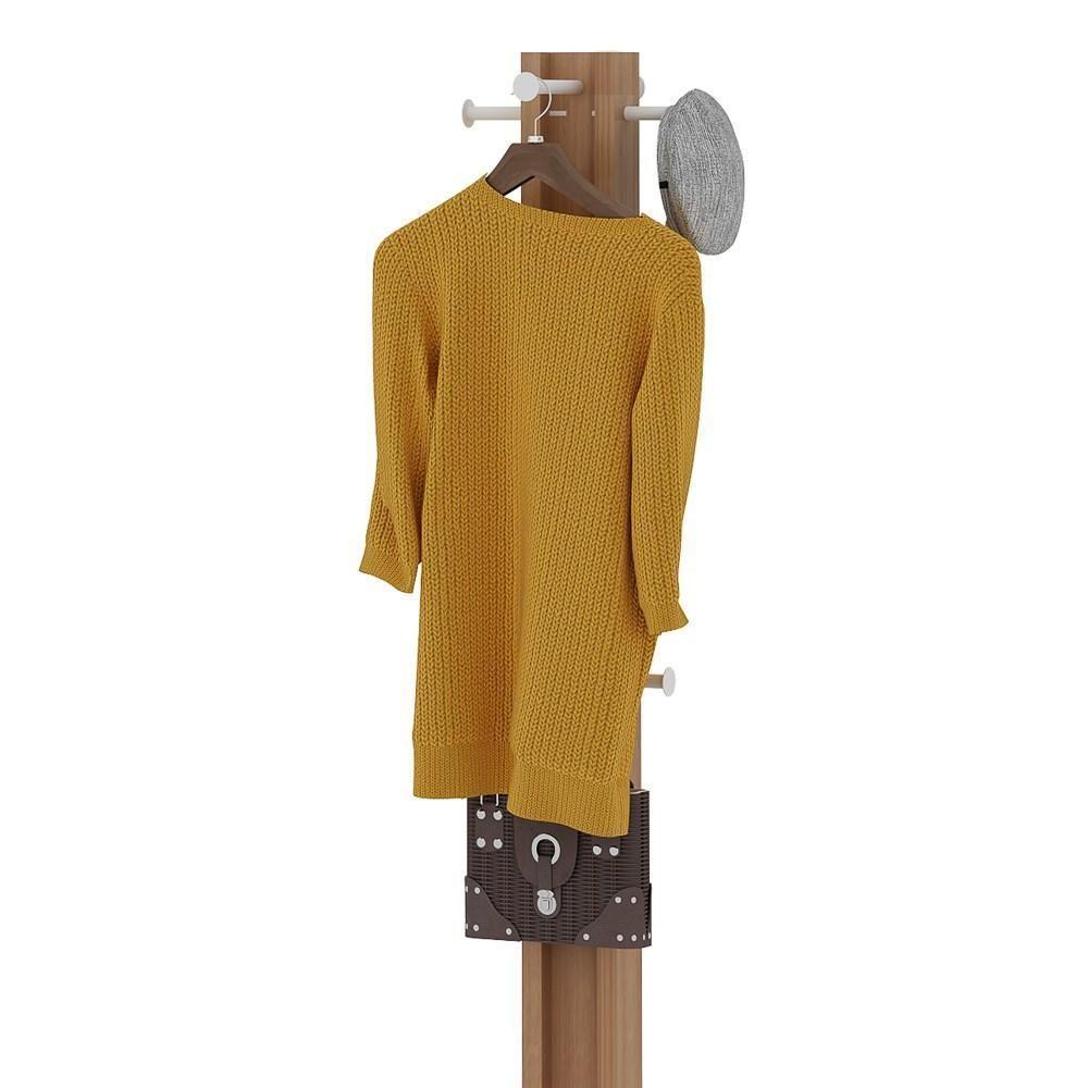 Cabideiro Multiuso 6 Pontas Az1018 Amêndoa-branco - Tecno Mobili - 3