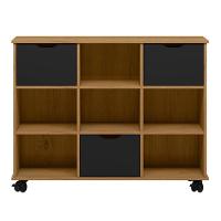 Nicho Organizador 3 Gavetas Com Rodízios Freijó-preto - Qmovi - 5