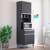 Paneleiro Torre Quente 4 Portas Com Adega Andréia Cinza - Ajl Móveis - 2