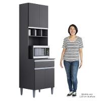 Paneleiro Torre Quente 4 Portas Com Adega Andréia Cinza - Ajl Móveis - 5