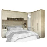 Jogo De Quarto Casal Modulado 6 Peças Master 005 Avelã Rústico-ártico Rústico - Eucamóveis - 1
