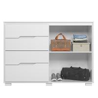 Cômoda Para Quarto 4 Gavetas 147cm Gênova M07 Branco - Mpozenato - 5