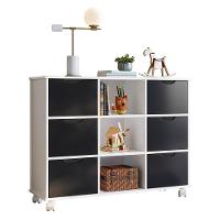 Nicho Organizador Com Rodízios Toys 6 Gavetas Q01 Branco-preto - Mpozenato - 6