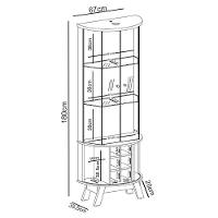 Cristaleira Para Sala De Jantar 67x180cm Melina M01 Calacata-off White - Mpozenato