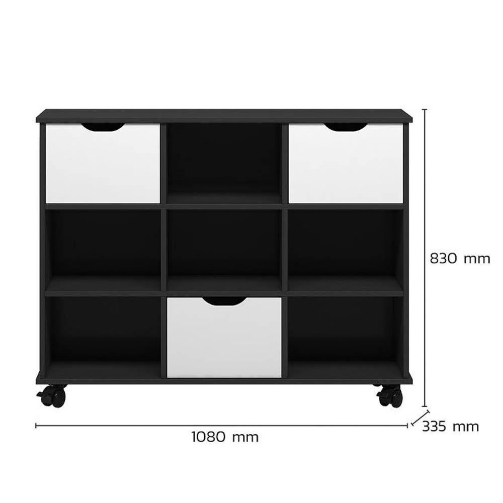 Nicho Organizador Com Rodízios Toys 3 Gavetas Q01 Preto-branco - Mpozenato - 4