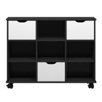 Nicho Organizador Com Rodízios Toys 3 Gavetas Q01 Preto-branco - Mpozenato - 1