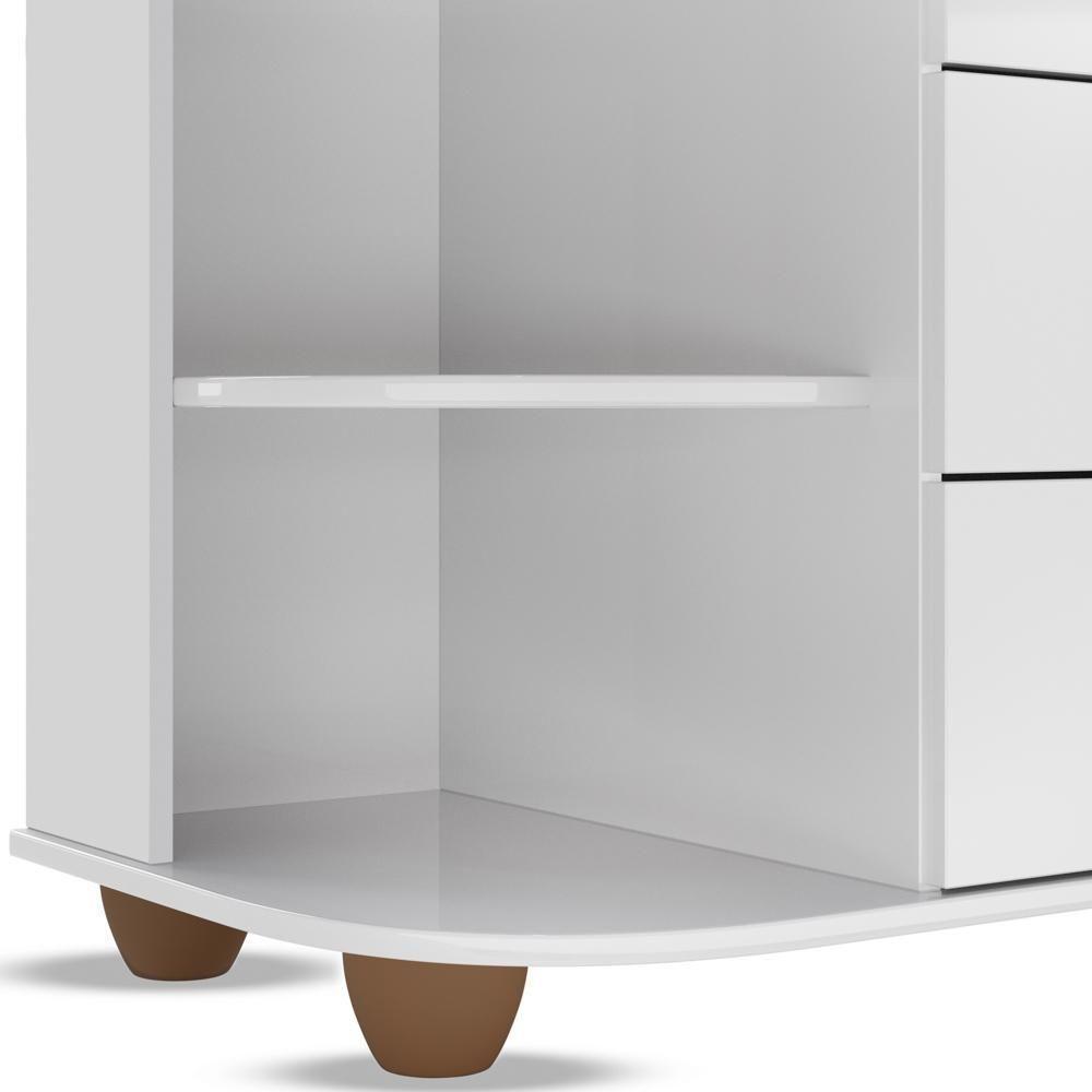 Cômoda Infantil Com Cantoneira E 4 Gavetas 100% Mdf New Lorena Branco - Phoenix - 8