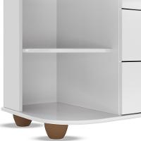 Cômoda Infantil Com Cantoneira E 4 Gavetas 100% Mdf New Lorena Branco - Phoenix - 8