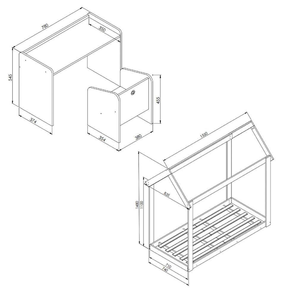 Quarto Infantil Montessoriano Completo Meu Fofinho A05 Branco - Mpozenato - 5